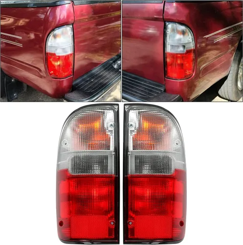 Miniatura 10 de ECOTRIC lámpara de luz trasera con bombilla(s) compatible con camioneta Toyota Tacoma 1995-2000 reemplaza TO2801116 8155004030 luz trasera trasera