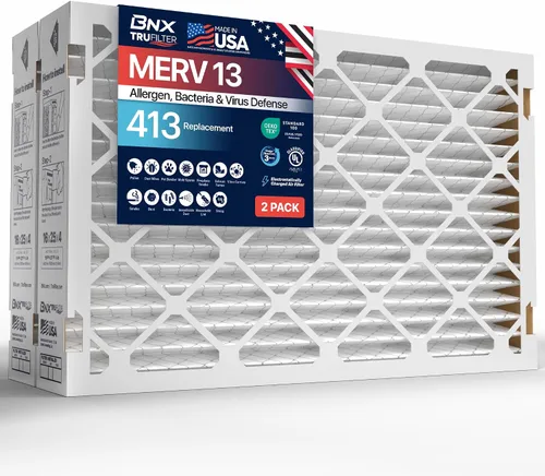 Miniatura 58 de BNX TruFilter - Filtro de aire 10 x 10 x 1 MERV 13, electrostático plisado, para aire acondicionado, HVAC y hornos, para alergias, polen, moho