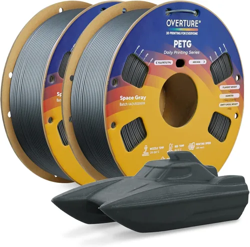 Miniatura 48 de OVERTURE - Filamento PETG de 1/16 de pulgada (1.75 mm) para impresora 3D y FDM, bien enrollado, duradero, carrete de 4.4 libras, dureza firme