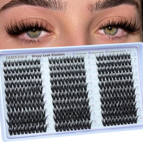 Miniatura 12 de Goddvenus BUNNY - Kit de racimos de pestañas de manga natural, extensiones de pestañas en racimo de hadas, extensiones de pestañas individuales, kit