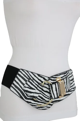 Miniatura 138 de TFJ - Cinturón ancho de moda para mujer, cintura alta, hebilla de gancho de metal dorado, talla XS, S, M, L, XL