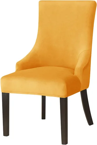 Miniatura 16 de N/A Funda elástica de terciopelo para silla con respaldo de ala, sin brazos, reutilizable, funda para silla lateral con respaldo de ala, fundas