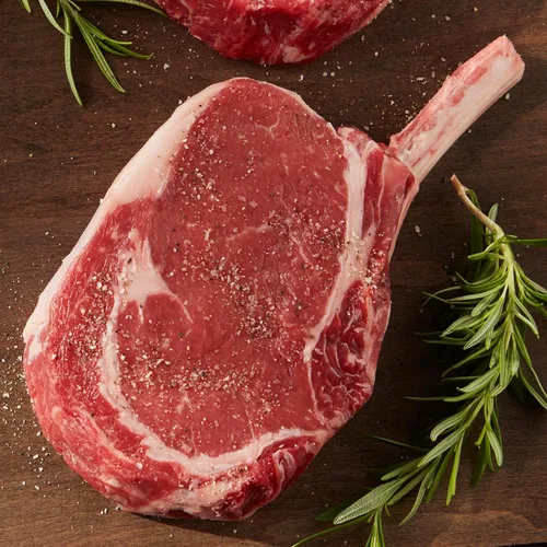 Kansas City Steak Company - Filete de ribeye con hueso de corte francés de primera calidad, envejecido en húmedo para la perfección con