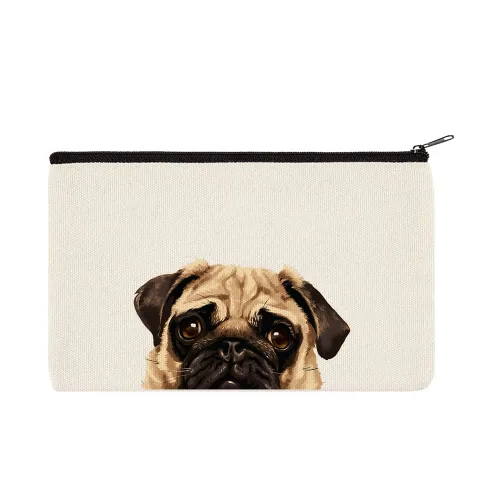 Miniatura 22 de WIRESTER Bolsa de maquillaje de lona con cremallera, bolsa de cosméticos, estuche organizador para mujeres y niñas, bolsa de cosméticos de viaje