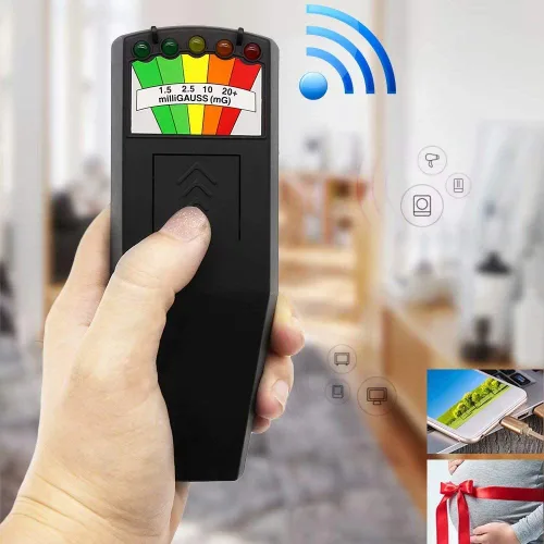 Miniatura 5 de Medidor Emf Caza de Fantasmas: Medidor Emf Detector de Radiación para EF RF MF - Detector Emf Portátil o Inspecciones Emf para Hogar y Oficina, Negro