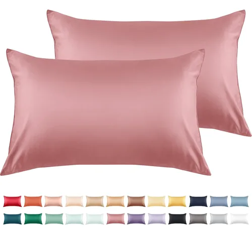 Miniatura 33 de Warmstar - Juego de 2 fundas de almohada de algodón tamaño estándar, 600 hilos, fundas de 20 x 26 pulgadas, algodón suave de fibra larga Placid Blue