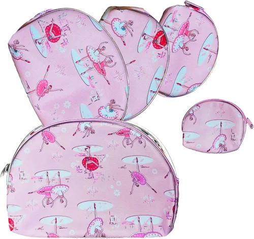 Miniatura 16 de HESSION Juego de 5 bolsas de cosméticos para mujer, bolsa de maquillaje, bolsa con cremallera, accesorios organizador para viajes, Color 1