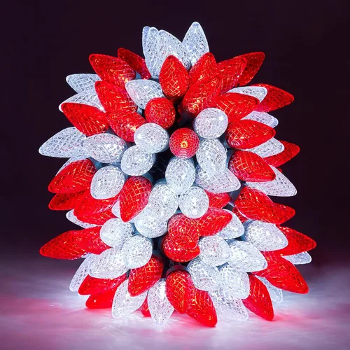 Miniatura 8 de Dirnun Luces LED C9 de Navidad para exteriores, decoraciones de Navidad de grado comercial, 50 LED, 33 pies, juego de luces para árbol de Navidad