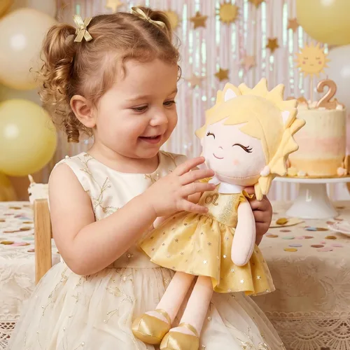 Miniatura 7 de Regalos de bebé niña muñecas de felpa constelaciones muñeca zodiaco regalo de cumpleaños 17 pulgadas Leao