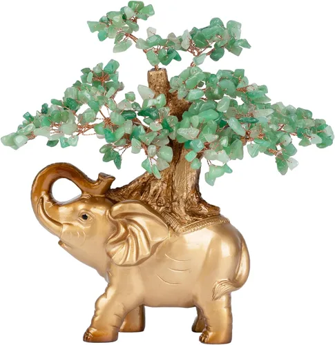 Miniatura 13 de Árbol de Dinero de Cristal de Amatista GEMBOURY en Estatua de Elefante Dorado, Bonsái Grande de 43 cm de Árbol de la Vida, Regalo de Decoración