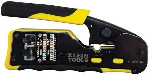 Miniatura 2 de Klein Tools Crimpadora modular de trinquete VDV226-110 + probador de cable LAN de red VDV526-100