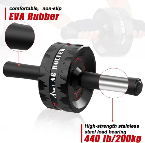 Miniatura 3 de Abiarst Ab Roller Wheel, Abs Workout Equipment for Abdominal & Core Strength Training, Home Gym Exercise Wheels for Men Women, with Knee Pad