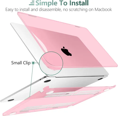 Miniatura 3 de TWOLSKOO Funda compatible con M4 MacBook Air de 15 pulgadas versión 2025-2023 M4 A3241 M3 A3114 M2 A2941, carcasa rígida de plástico, protector