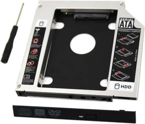 Miniatura 9 de 2.5 ''HDD SSD Hard Drive Caddy Bandeja de repuesto para MacBook Pro 13/15/17 pulgadas A1278 A1286 A1297 2008 2009 2010 2011 2012 Adaptador óptico