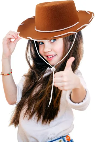 Miniatura 6 de Paquete de 10 sombreros de vaquero para niños, sombrero de vaquero occidental de fieltro para niños y niñas, cumpleaños, Halloween, suministros