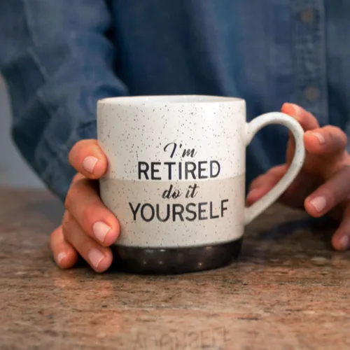 Miniatura 4 de Pavilion - Estoy jubilado, hazlo tú mismo - Taza grande de café de gres de 15 oz