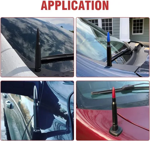 Miniatura 7 de Samman Antena de repuesto para vehículo con mástil de bala, radio de coche compatible con Ford F150 Series F250 F350 Super Duty Raptor Dodge RAM