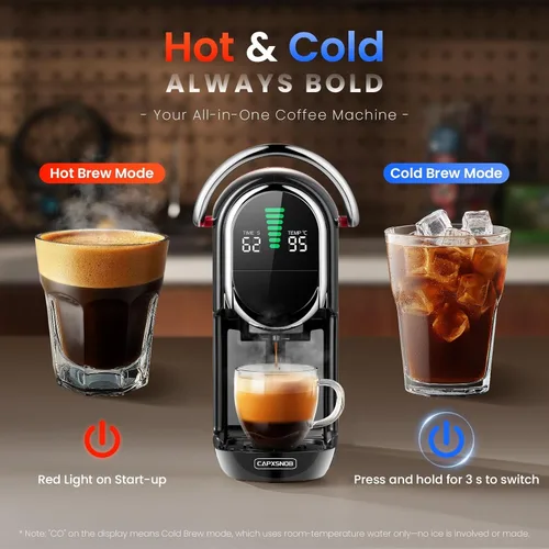 Miniatura 6 de Máquina de Espresso Mini Magician1 para Nespresso Original, Dolce Gusto, Lavazza Blue, Cápsulas ESE, Máquina de Café de 19 Bares para Café Molido