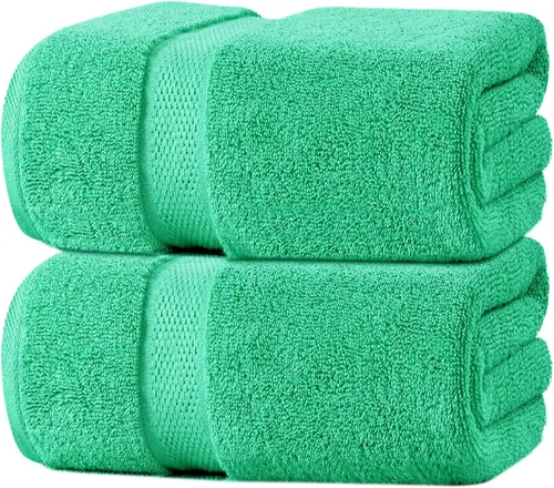 Miniatura 22 de Oakias Toallas de baño beige de alta calidad, paquete de 2, 27 x 54 pulgadas, altamente absorbentes, toallas de baño de lujo de 21.16 oz/m²