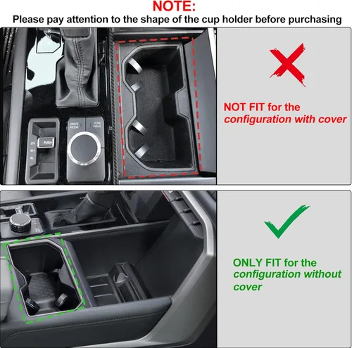 Miniatura 2 de JDMCAR - Accesorios de revestimiento compatibles con Toyota Tundra 2022-2023 2024 2025 2026, kit de soporte para tazas y bolsillo para puerta