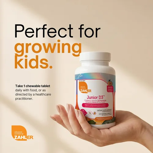 Miniatura 6 de Tabletas masticables de vitamina D3, de 1000IU, para niños. Fácil digestión, con la dosis justa de vitamina D3 para niños de 1000 IU. Con