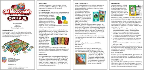 Miniatura 4 de MasterPieces Juegos de mesa para niños y familias - Old MacDonald's Farm Opoly Jr. - Juegos de mesa con licencia oficial para niños y familia