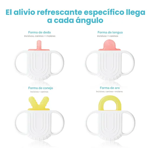 Miniatura 5 de Frida Baby Juguetes de Dentición de Silicona, Mordedor 4-en-1 para Bebés y Lactantes, Alivio para la Dentición de 0-18 Meses, Mordedor para Bebés No