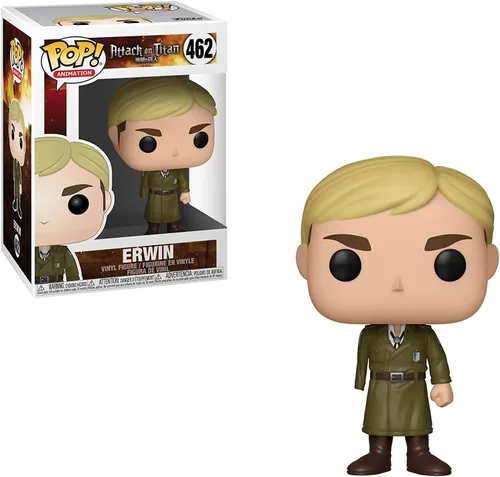 Miniatura 2 de POP Attack on Titan - Figura de vinilo Funko Pop! de Erwin Smith (un brazo) con funda protectora compatible con POP Box), multicolor, 3.75 pulgadas