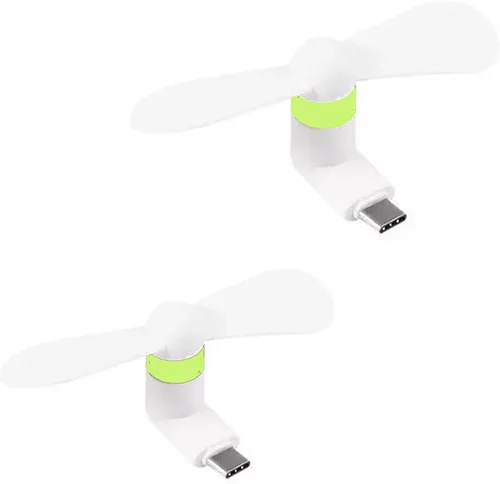 Sokelinn-six Ventilador de teléfono tipo C, mini USB C Ventiladores de mano de enfriamiento portátil de verano para iPad tipo C dispositivos de