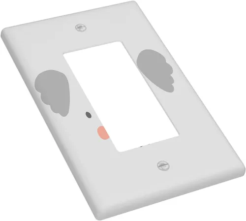 Miniatura 3 de Lindo Koala - Placa de interruptor de luz de 1 banda, placa de pared basculante individual, placa decorativa eléctrica GFCI para decoración