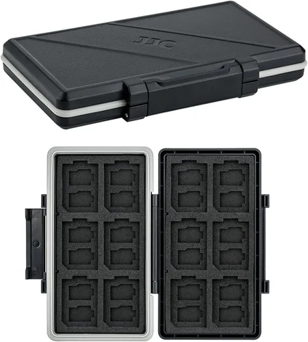 Funda para tarjetas de memoria con 36 ranuras resistente al agua, antigolpes, para 24 tarjetas Micro SD SDXC SDHC TF y 12 tarjetas SD SDXC SDHC