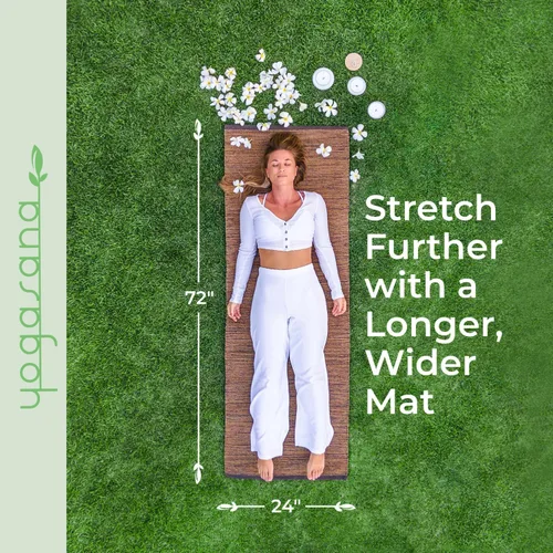 Miniatura 2 de Yogasana Esterilla de yoga de algodón orgánico, antideslizante, tejida a mano, plegable, alfombra de yoga que proporciona una excelente comodidad