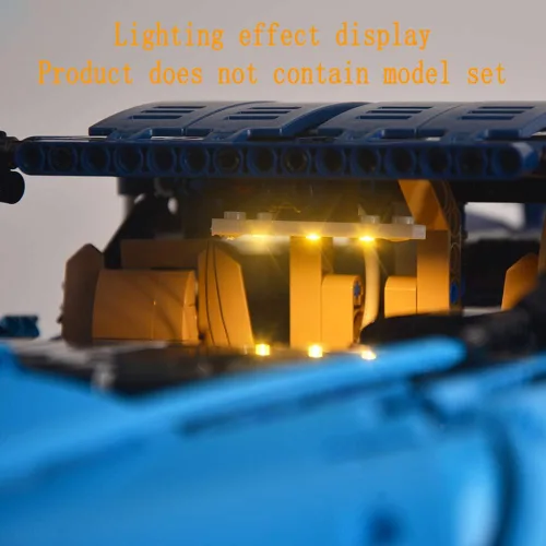 Miniatura 8 de GEAMENT Kit de luces LED versión mejorada para Technic Bugatti Chiron – Compatible con el modelo de construcción de autos de carreras Lego 42083