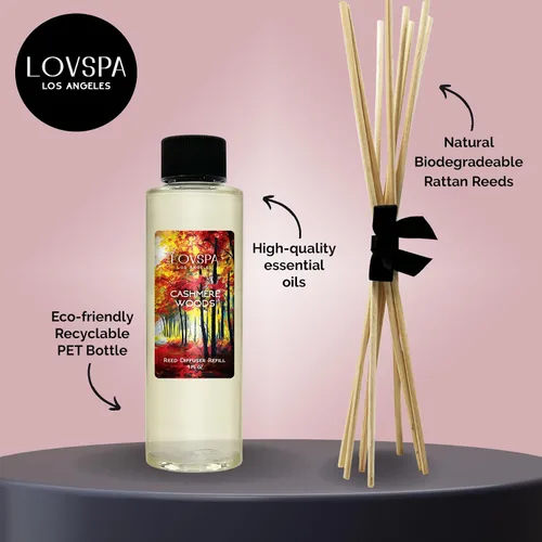 Miniatura 2 de Cashmere Woods - Repuesto de aceite difusor de varillas con varillas de repuesto una mezcla aromática de madera, lavanda y lila con almizcle