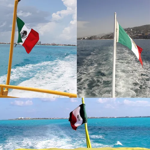 Miniatura 6 de FRF FLAG Bandera mexicana para barco de 12 x 18 pulgadas, bandera mexicana de nailon 210D para barco, bandera mexicana bordada para ATV, con 2