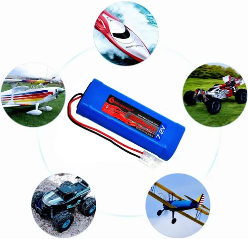 Miniatura 3 de Paquete de baterías OXWINOU de 7.2V 3800mAh, batería plana NiMH de alta capacidad, batería de repuesto para automóvil RC, camión RC, tanque