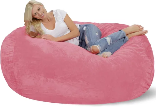 Miniatura 22 de Cozy Sack - Sillón de puff: Gran bolsa para muebles de espuma viscoelástica de 6 ft y tumbona grande – sofá grande con funda de microfibra suave