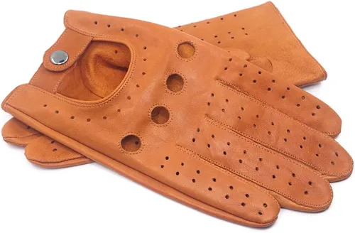 Miniatura 4 de Harssidanzar Guantes de conducción de piel de cordero para hombre GM026