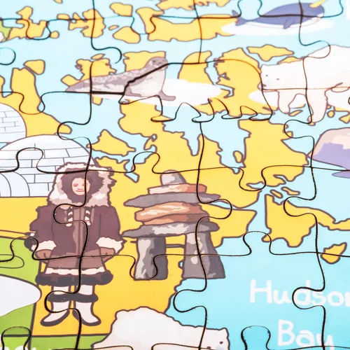 Miniatura 4 de Rompecabezas de madera con mapa de Canadá de 152 piezas, 15 x 10 pulgadas