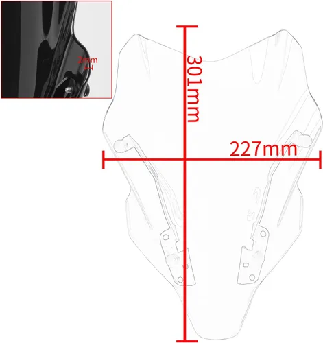 Miniatura 7 de Parabrisas de motocicleta Pare-Brise Protector con soporte carenado delantero para MT07 FZ07 MT FZ 07 MT-07 MT-07 FZ-07 FZ-07 Accesorios 2021 2022