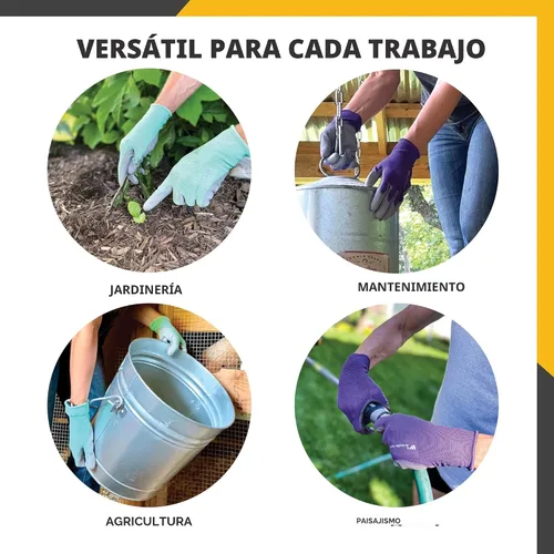 Miniatura 5 de Wells Lamont Guantes de jardinería para mujer, poliéster transpirable, ajuste sin costuras, palma recubierta de poliuretano para agarre