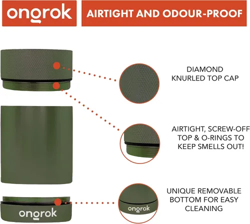 Miniatura 4 de ONGROK Recipiente de almacenamiento de aluminio, 6.1 fl oz, tarro a prueba de aire para preservar el olor y el aroma