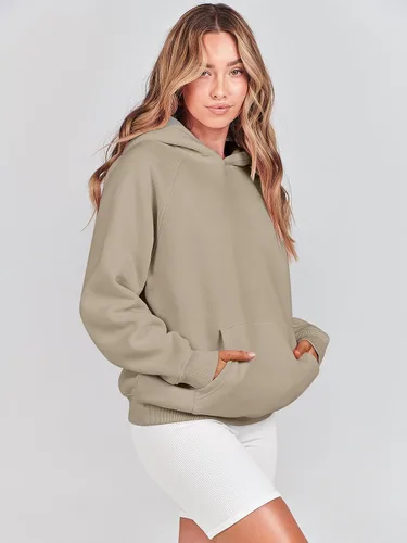 Miniatura 154 de ANRABESS - Sudaderas con capucha para mujer, sobre talla, de vellón de manga larga, modelo de 2024, para otoño