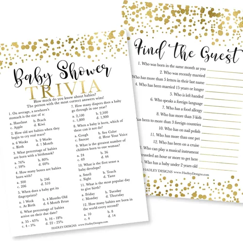 Miniatura 10 de Hadley Designs Juegos de baby shower para 25 invitados – Divertido juego de vientre de cerveza o baby bump, divertido juego de baby shower