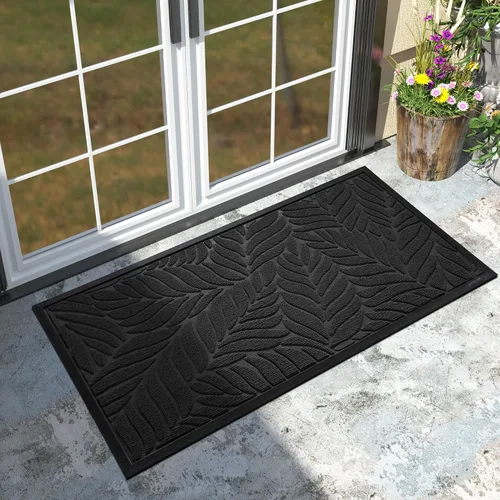 Miniatura 20 de Yimobra Tapete para puerta delantera para interiores y exteriores, 29.5 x 17 pulgadas, impermeable, para todas las estaciones, para entrada