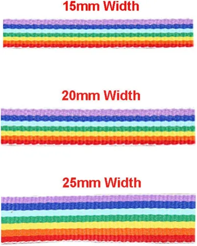 Miniatura 5 de Cinta de arcoíris de 3.9 pies, cinta multicolor de grogrén de doble cara para manualidades, manualidades, envoltura de regalos, boda, decoración