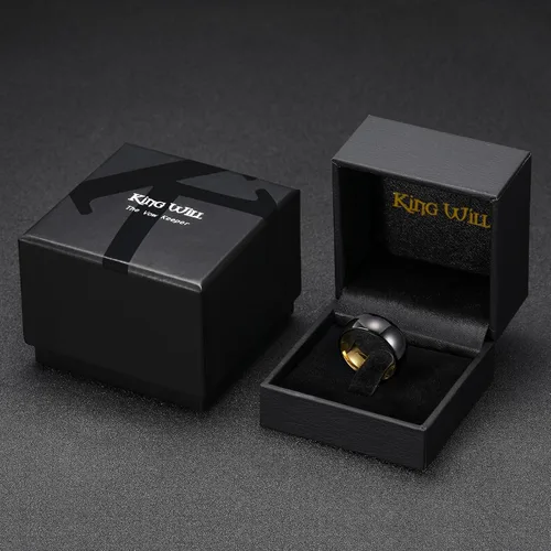 Miniatura 130 de King Will Alianza de boda de carburo de tungsteno para hombres y mujeres, anillos de promesa para parejas abovedados de alto pulido