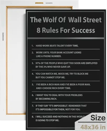 Miniatura 35 de Arte de pared motivacional, obra de arte inspiradora, decoración de pared motivacional para oficina, impresiones de empresarios, pintura