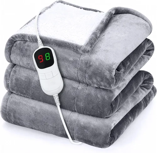 Miniatura 19 de Geniani - Almohadilla térmica eléctrica para alivio del dolor de espalda y calambres, apagado automático, almohadilla térmica suave para terapia