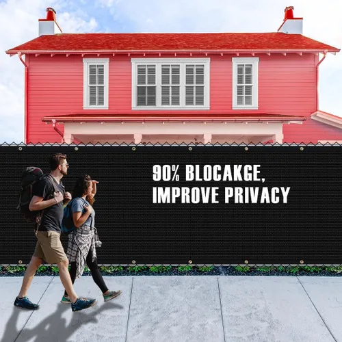 Miniatura 7 de Pantalla de Privacidad para Valla de 4' x 25', Cubiertas de Sombra para Valla de Privacidad - Paneles de Valla de Servicio Pesado con 90% de Bloqueo